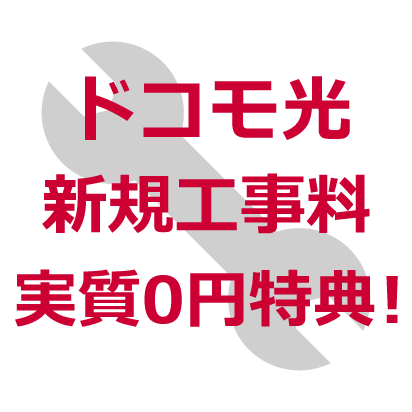 ドコモ光 新規工事料実質0円特典！