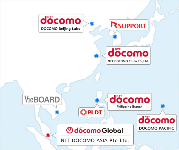 アジア・パシフィックのエリアマップ