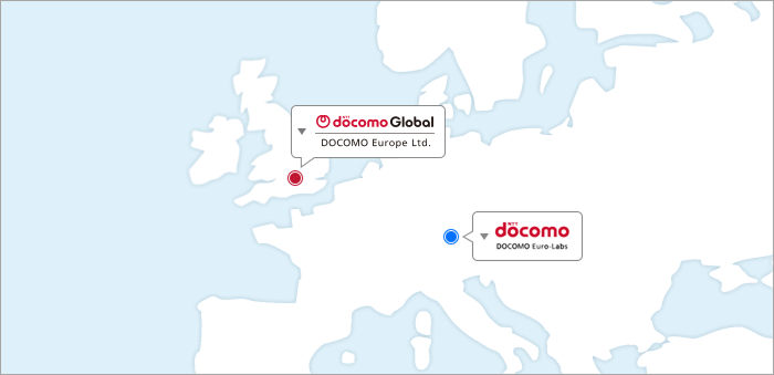 欧州のエリアマップ