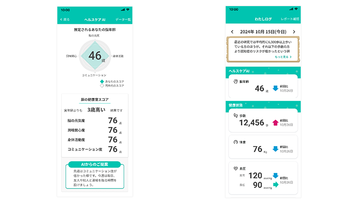 ヘルスケアAIとわたしログの画像イメージ