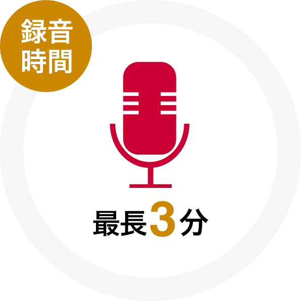 録音時間 最長3分