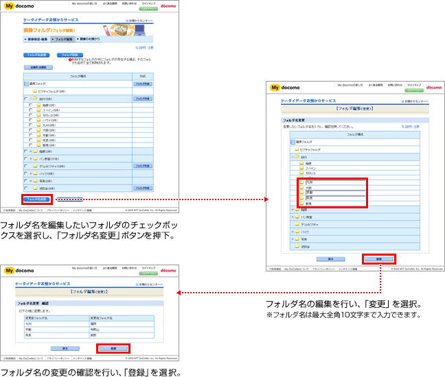 フォルダ名編集の図