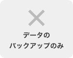 データのバックアップのみ 不可