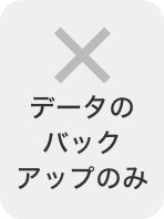 データのバックアップのみ 不可