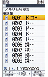 電話帳詳細の画面の画像