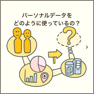 パーソナルデータをどのように使っているの？ ｜お客さまからお預かりしたパーソナルデータを分析しポイント進呈などをする流れをご説明いたします。