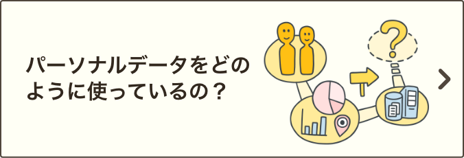 パーソナルデータをどのように使っているの？ ｜お客さまからお預かりしたパーソナルデータを分析しポイント進呈などをする流れをご説明いたします。